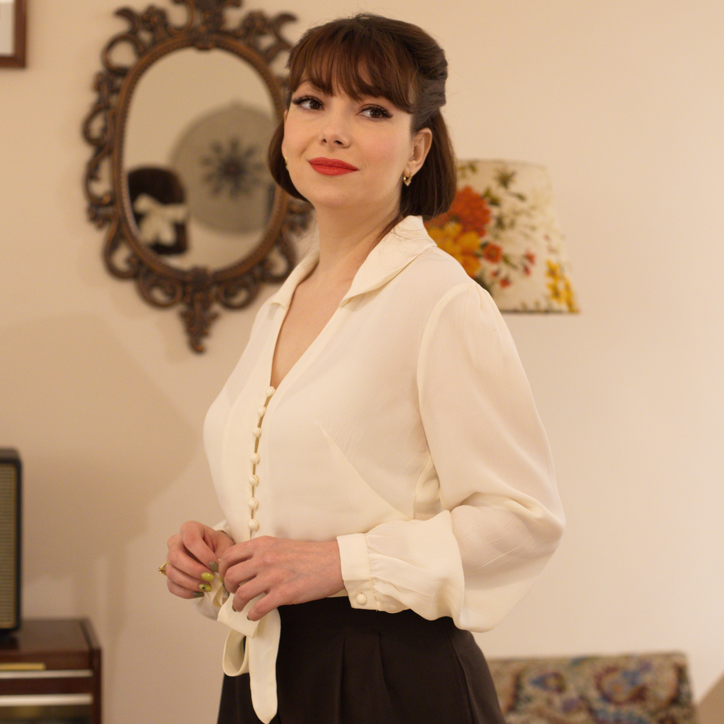 Clarice Blouse in Powder Blue