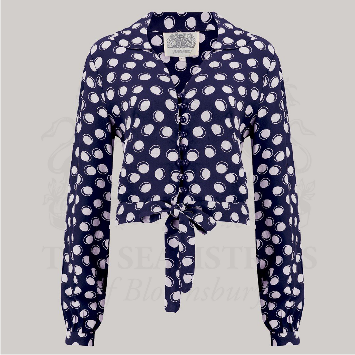 Clarice Blouse in Navy Moonshine