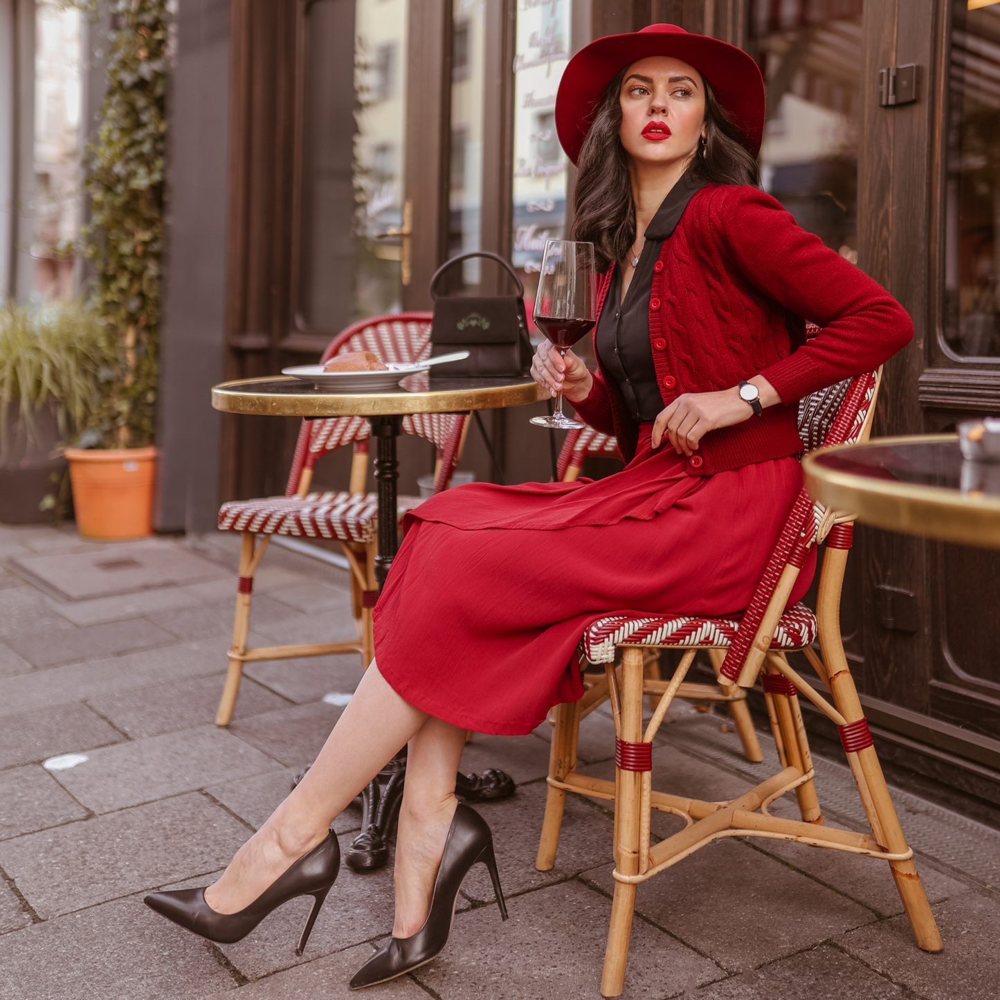 Deanna Skirt in Windsor Wine