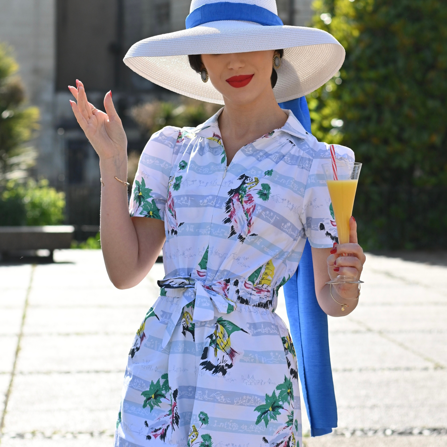 Emma Playsuit in Cotton Seaside Print