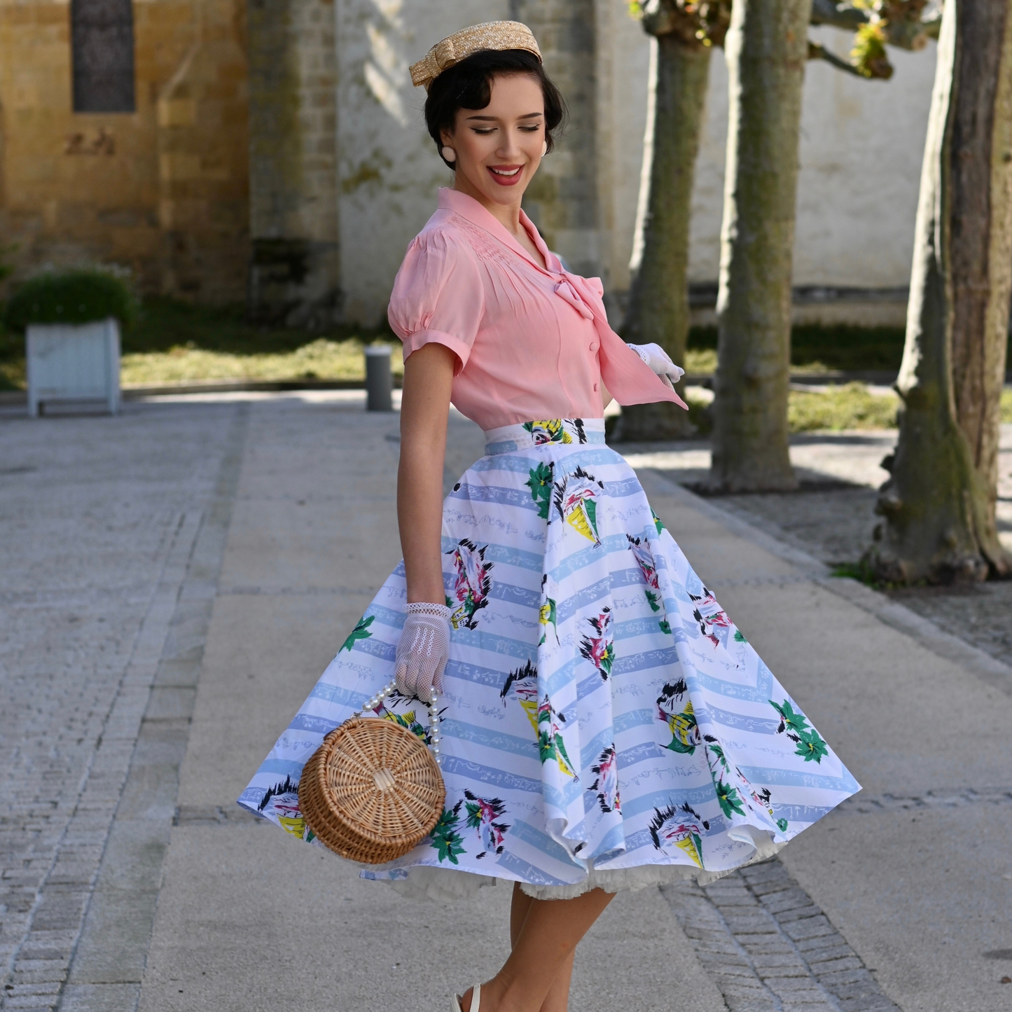 Isabelle Skirt in Cotton Seaside Print