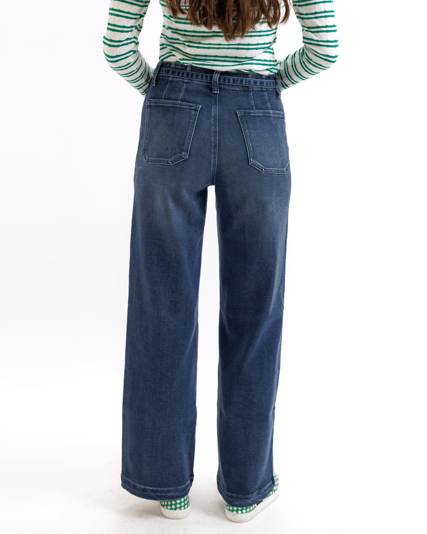 High Rise Wide Straight Jean