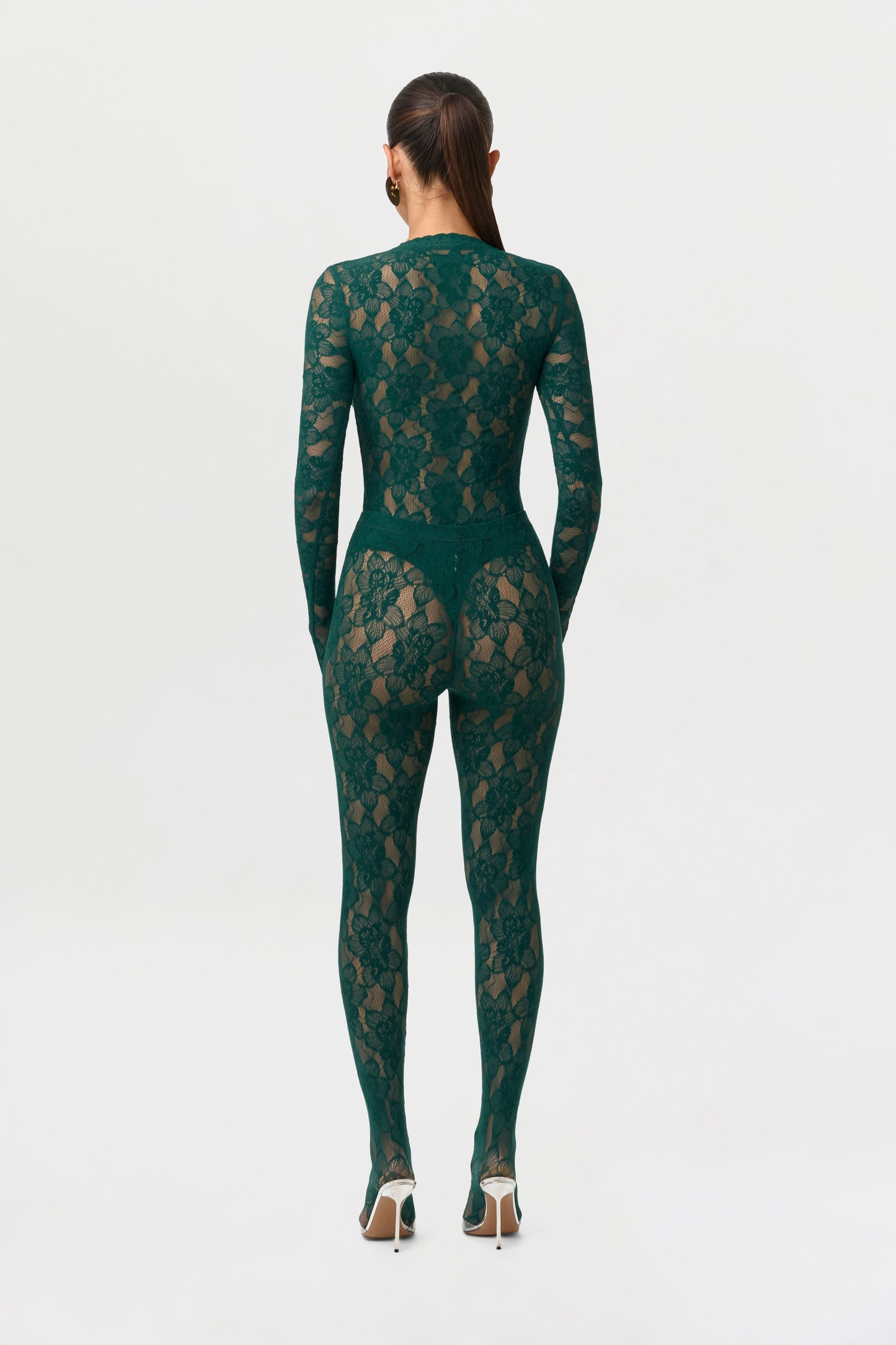 Stretch Lace Closed Toe Legging