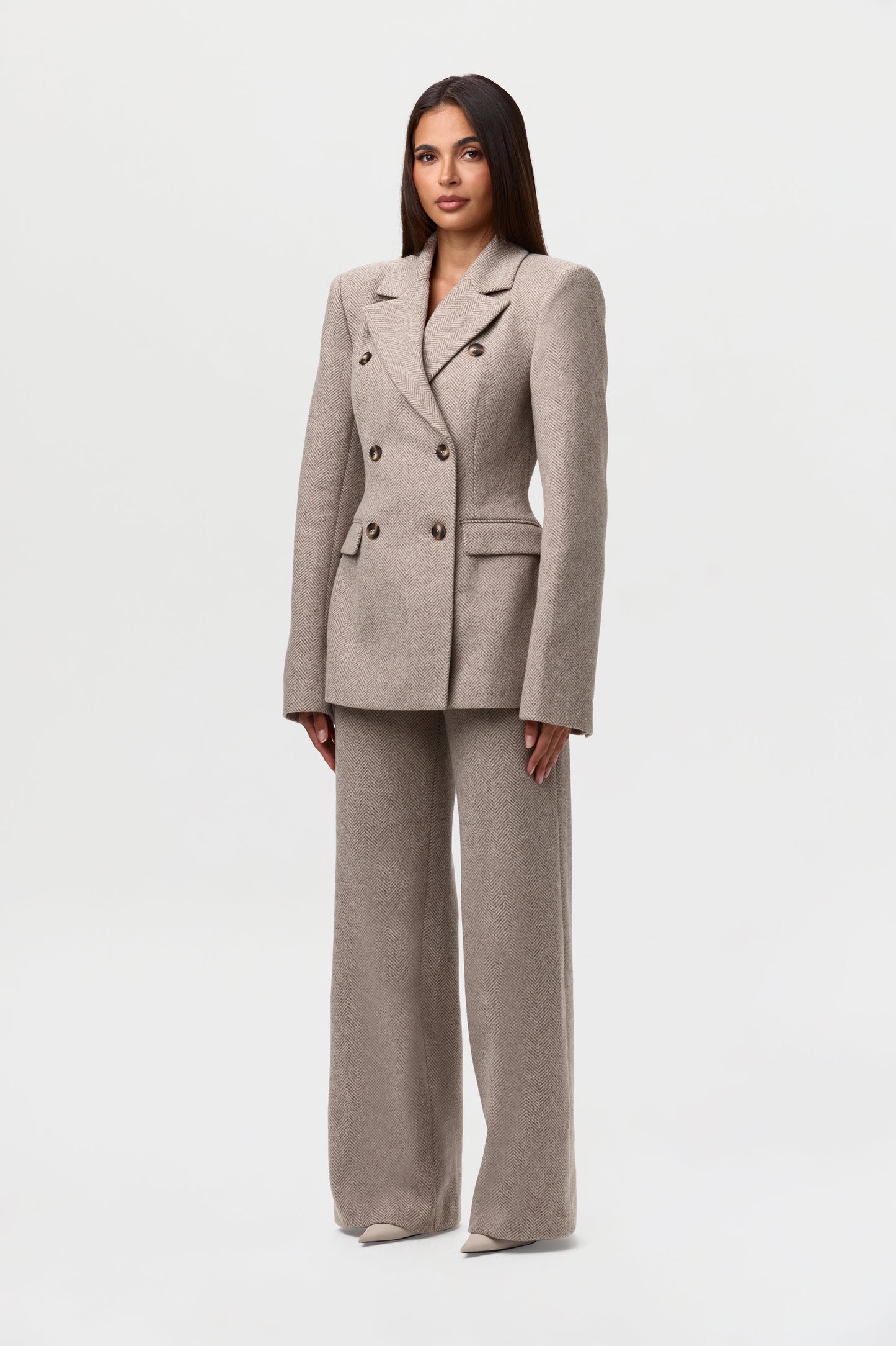 Chevron Suited Blazer