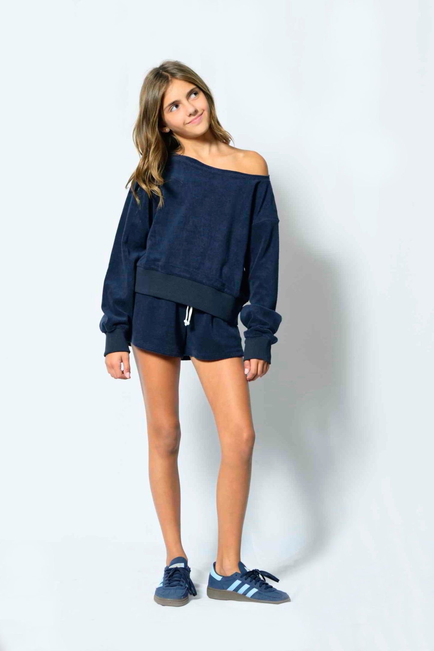 TWEEN TUCKER SOLID TERRY LOW WAISTED SHORT