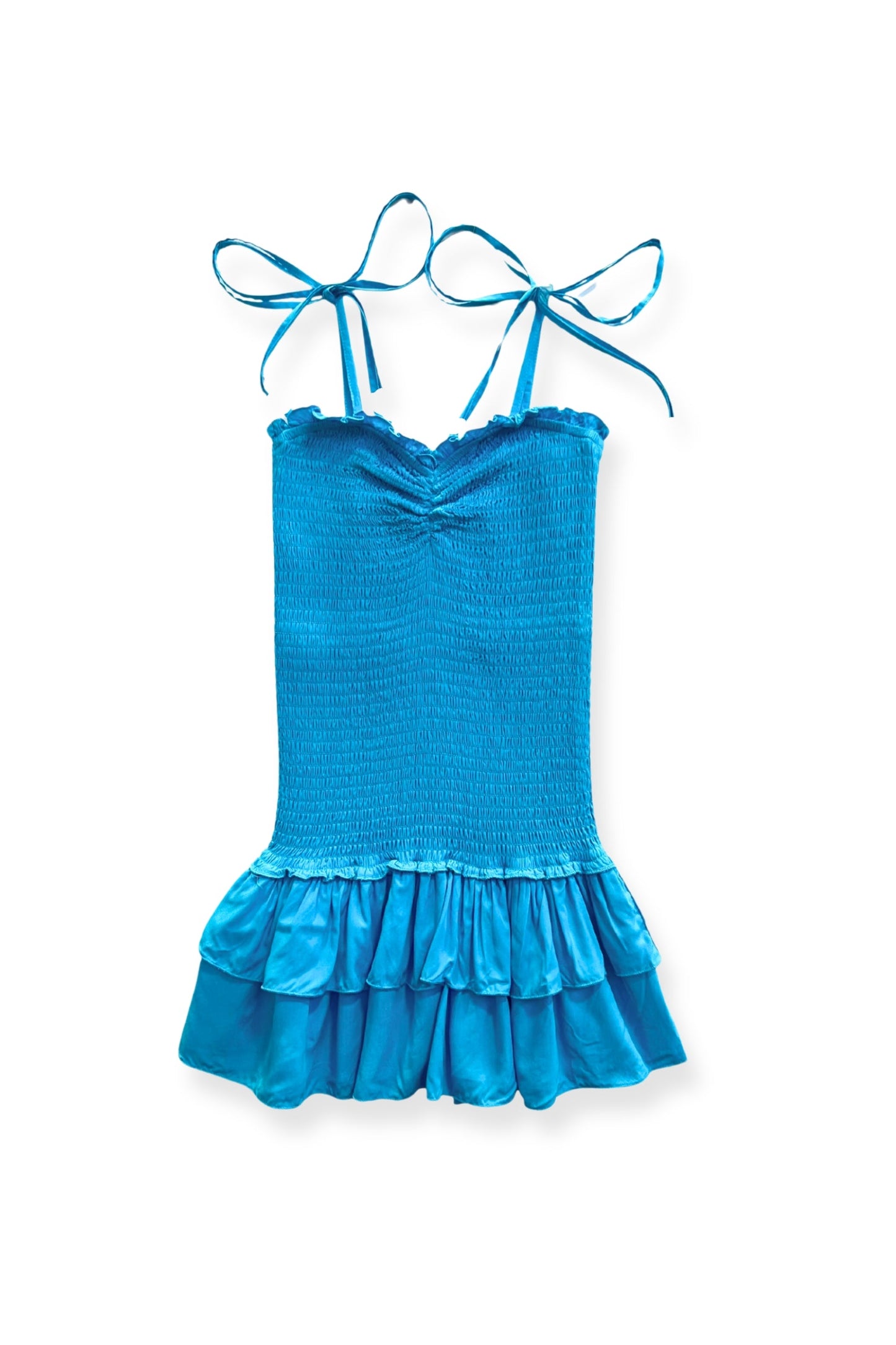 TWEEN MERI SMOCKED DRESS WITH RUFFLE SKIRT - FINAL SALE