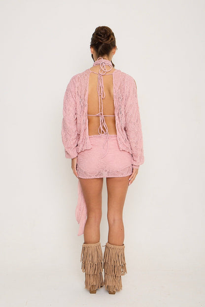 Jessica Lace Dress | Pink
