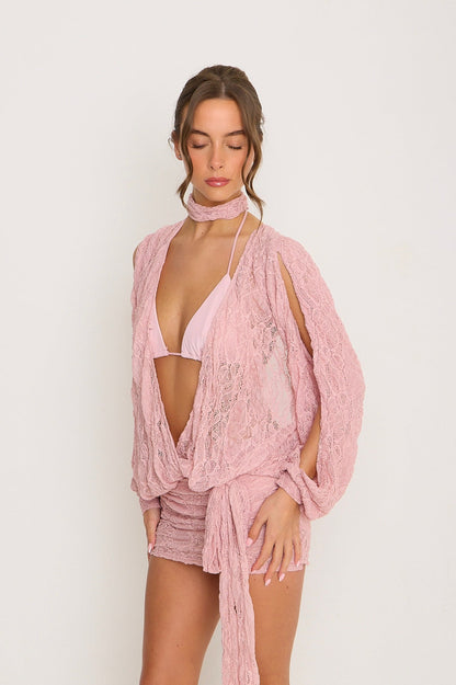 Jessica Lace Dress | Pink