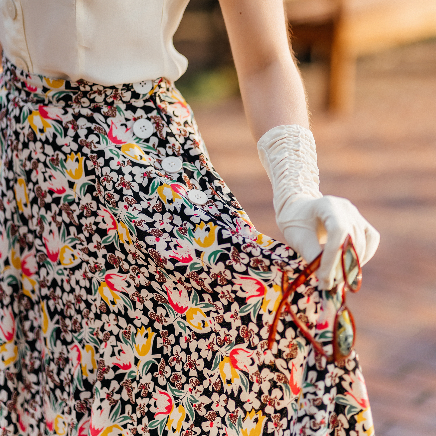 Isabelle Skirt in Tulip Print