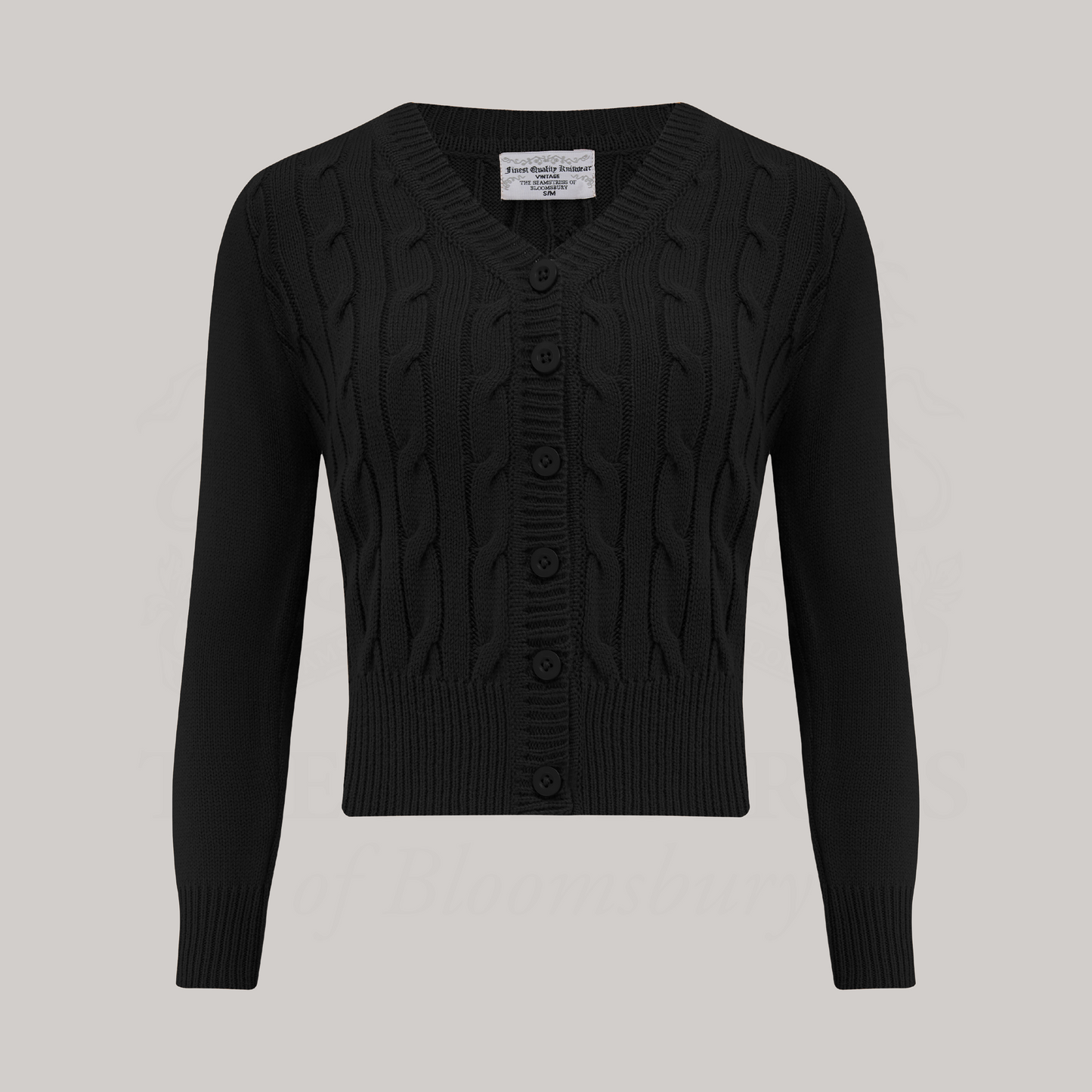 Cable Knit Cardigan in Black