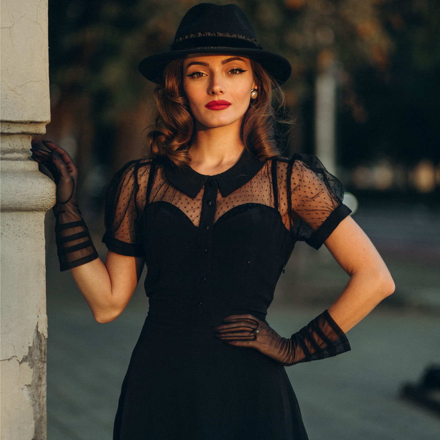 Florance Dress in Liquorice Black