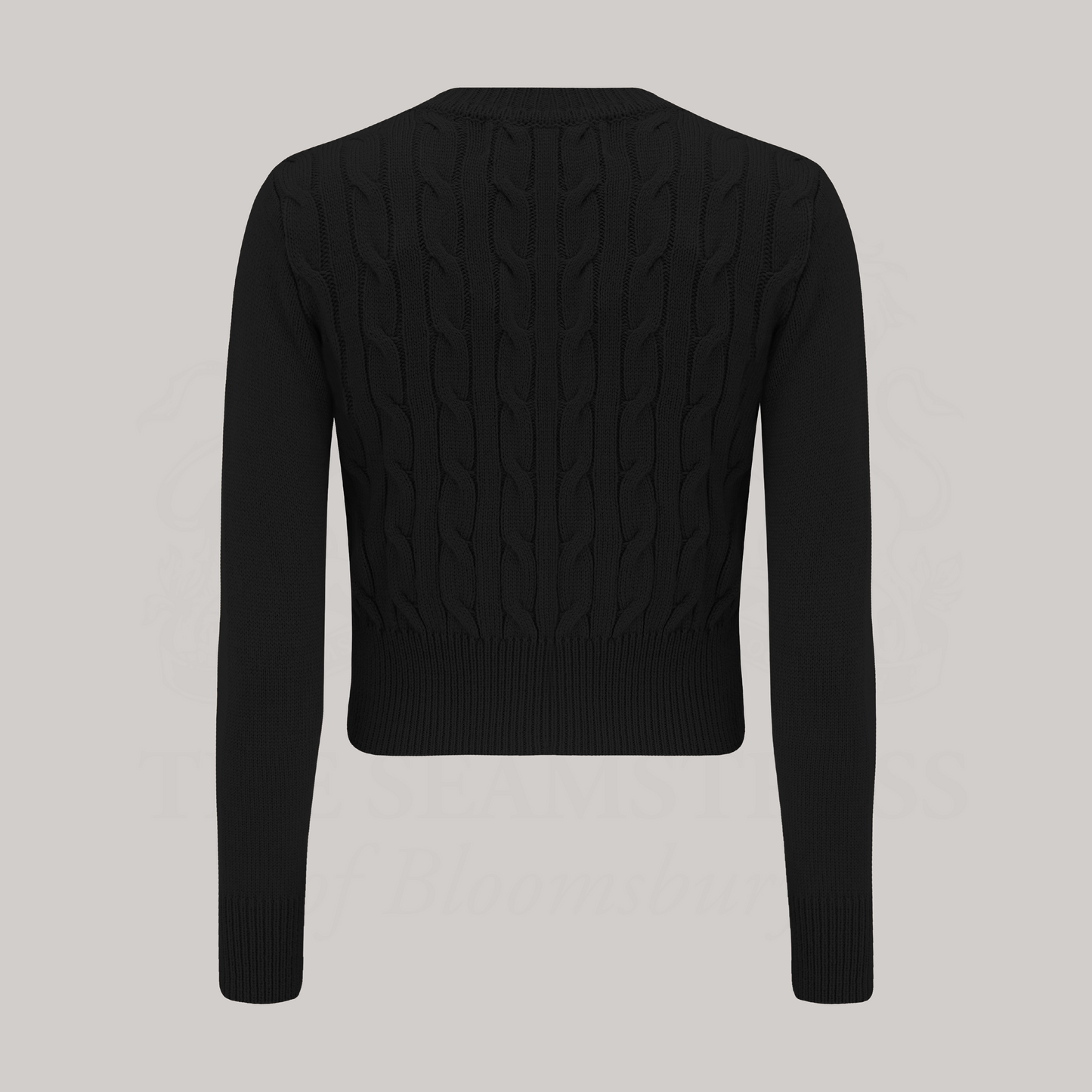 Cable Knit Cardigan in Black