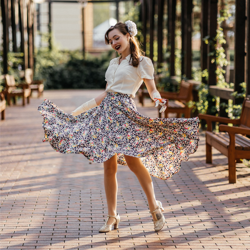 Isabelle Skirt in Tulip Print