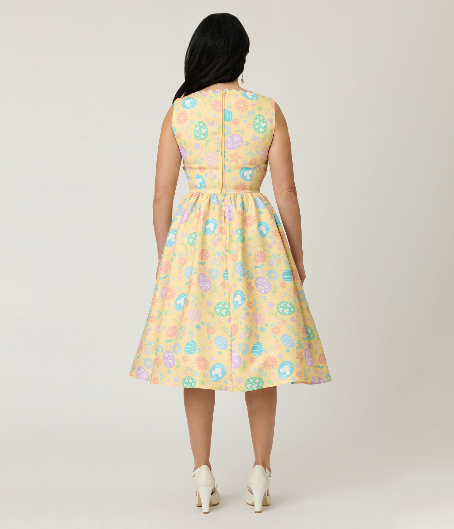 Disney Mickey & Friends Collection by Unique Vintage Yellow & Easter Egg Livvie Swing Dress