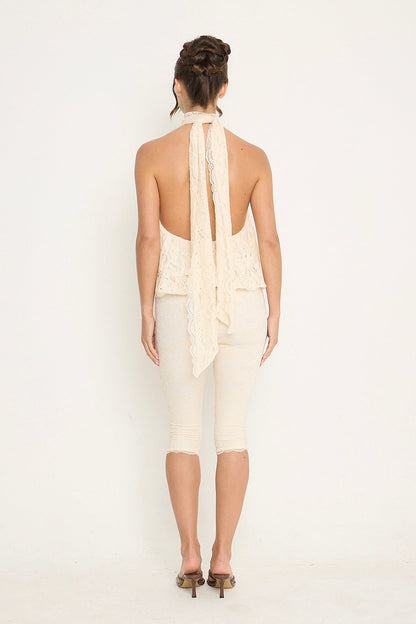 Sophia Lace Capris | Cream