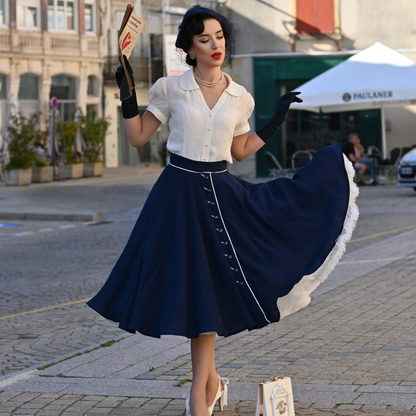 Rita Skirt in French Navy