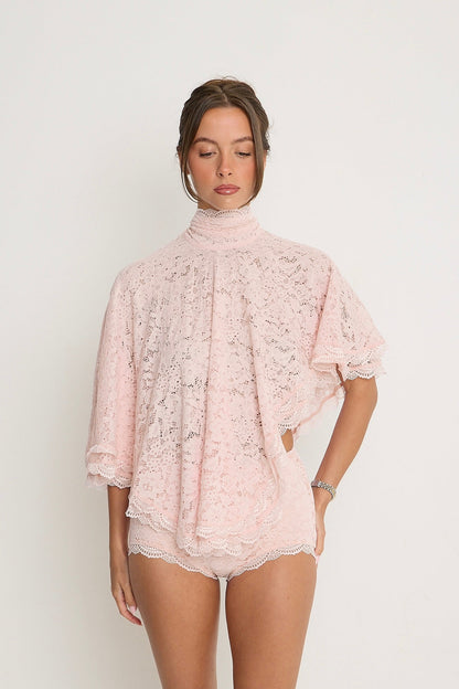 Carmen Lace Shorts | Pink