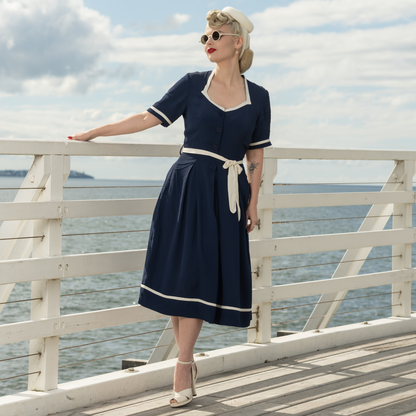 Francoise Dress in French Navy