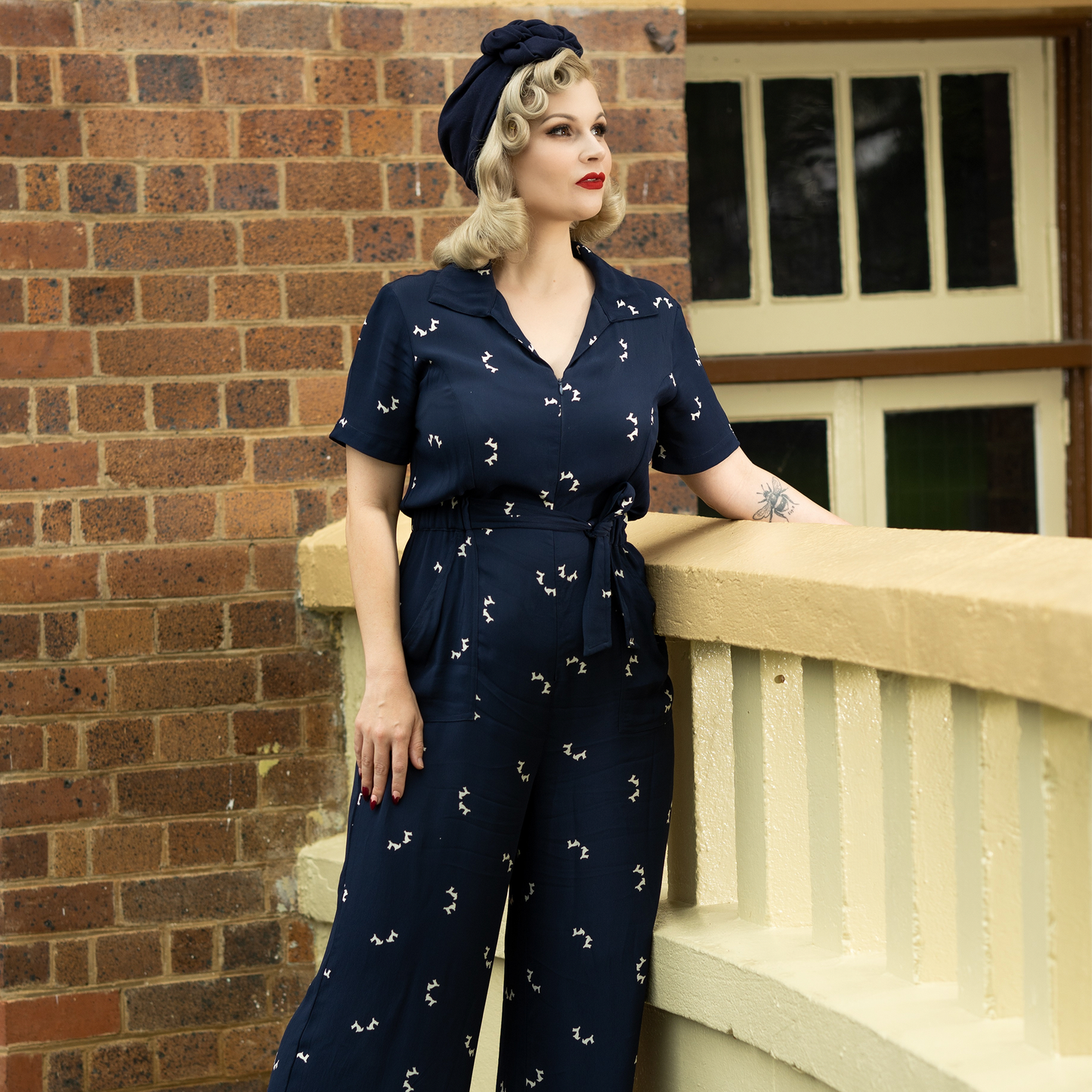 Lauren Siren Suit in Atomic Satin