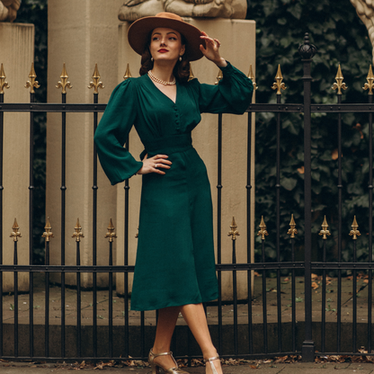 Ava Dress in Atomic Satin