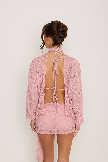 Jessica Lace Dress | Pink