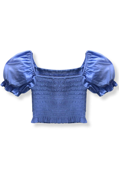 TWEEN MARLEE SOLID PUFF SLEEVE TOP - FINAL SALE