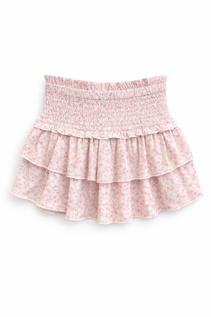 TWEEN BIANCA PRINTED TIERED RUFFLE SKIRT