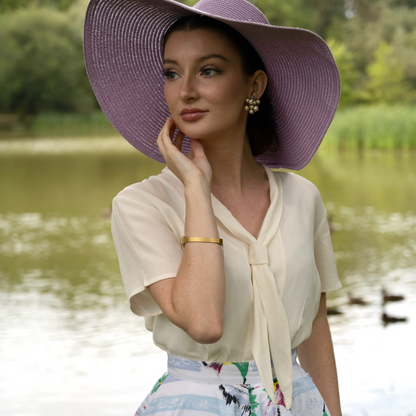 Bonnie Sailor Blouse Short Sleeve in Cream
