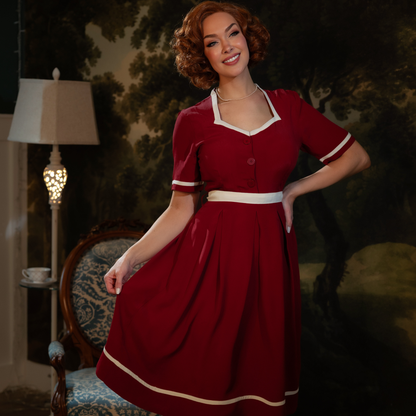 Francoise Dress in Windsor Wine