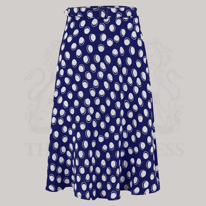 Circle Skirt in Navy Moonshine
