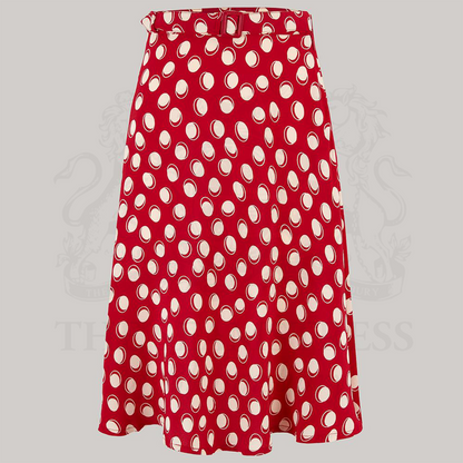 Circle Skirt in Red Moonshine