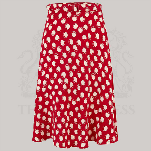 Circle Skirt in Red Moonshine