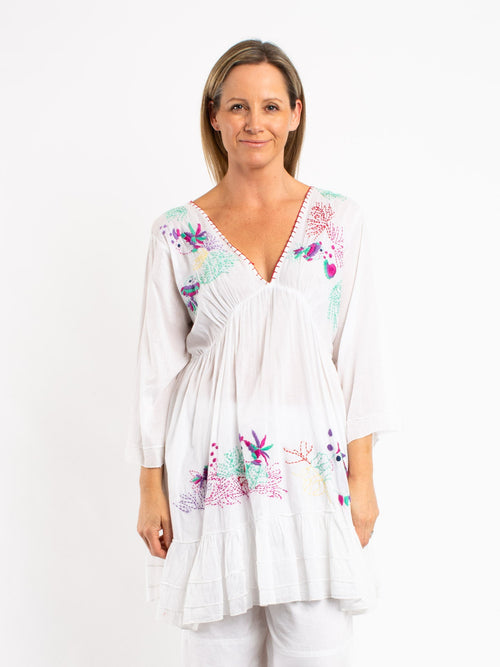Hand Embroidered Soft Cotton Top