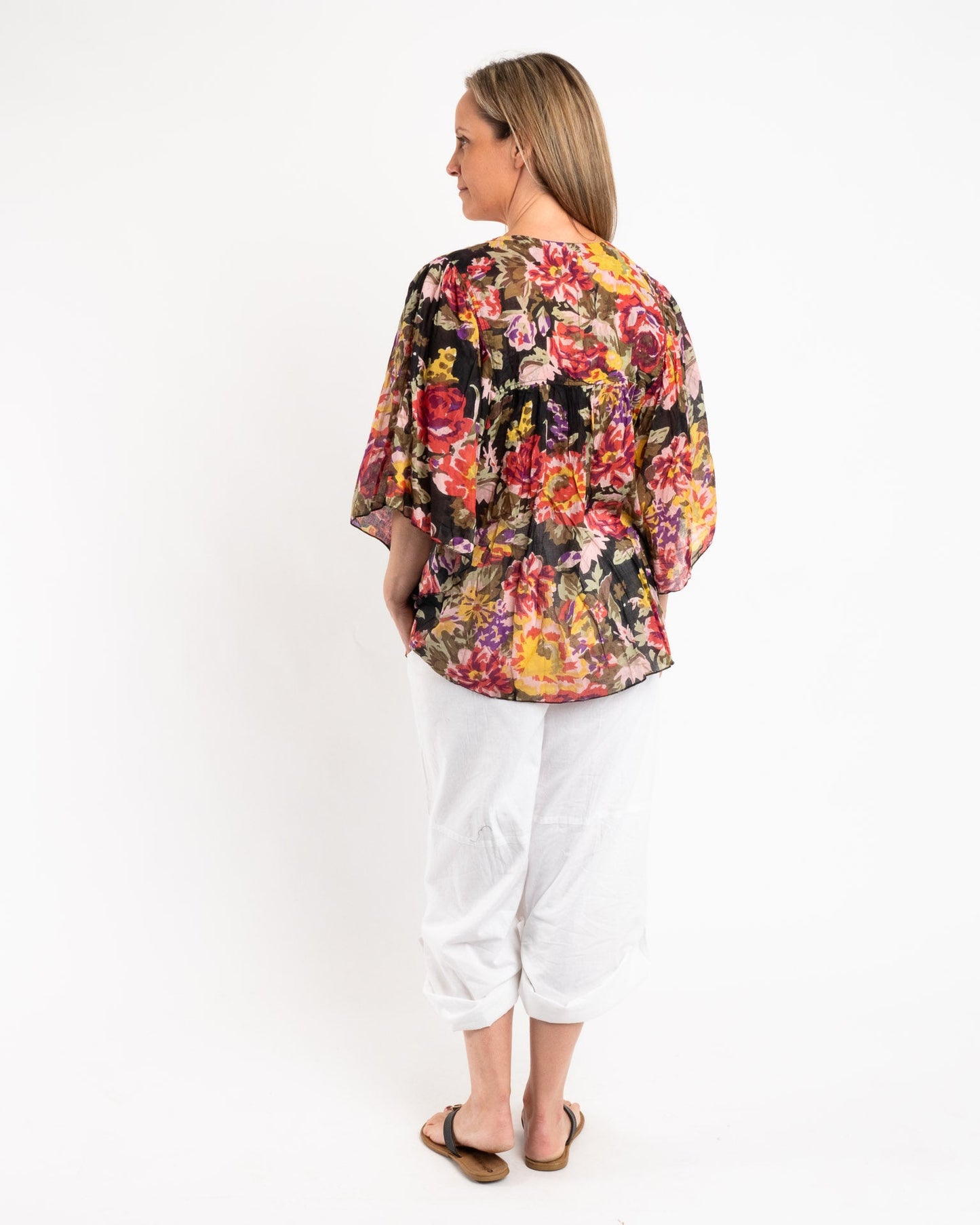Batwing Top with Gather