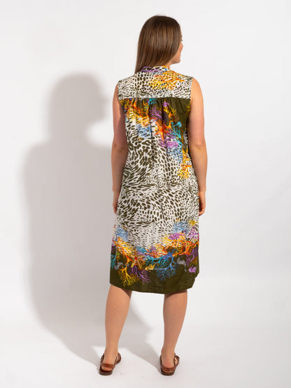 Kuranda Dress in Olive Leopard