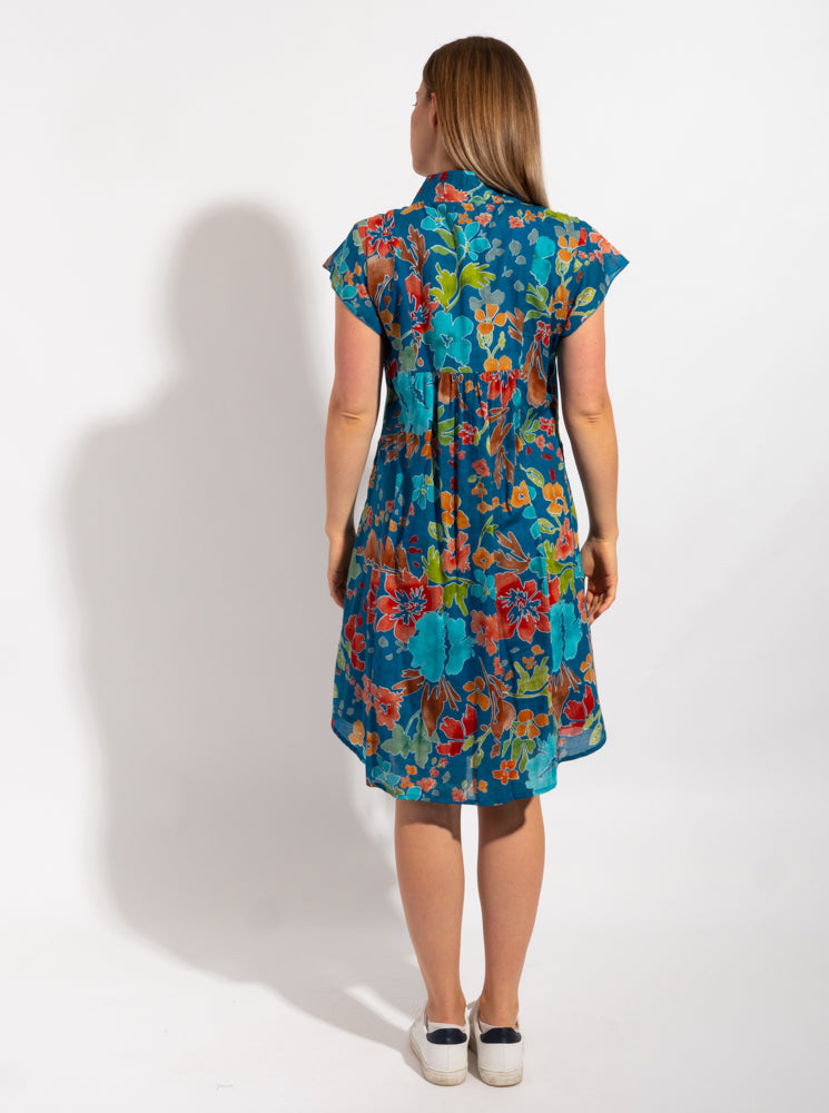 Cabarita Dress in Blue Floral