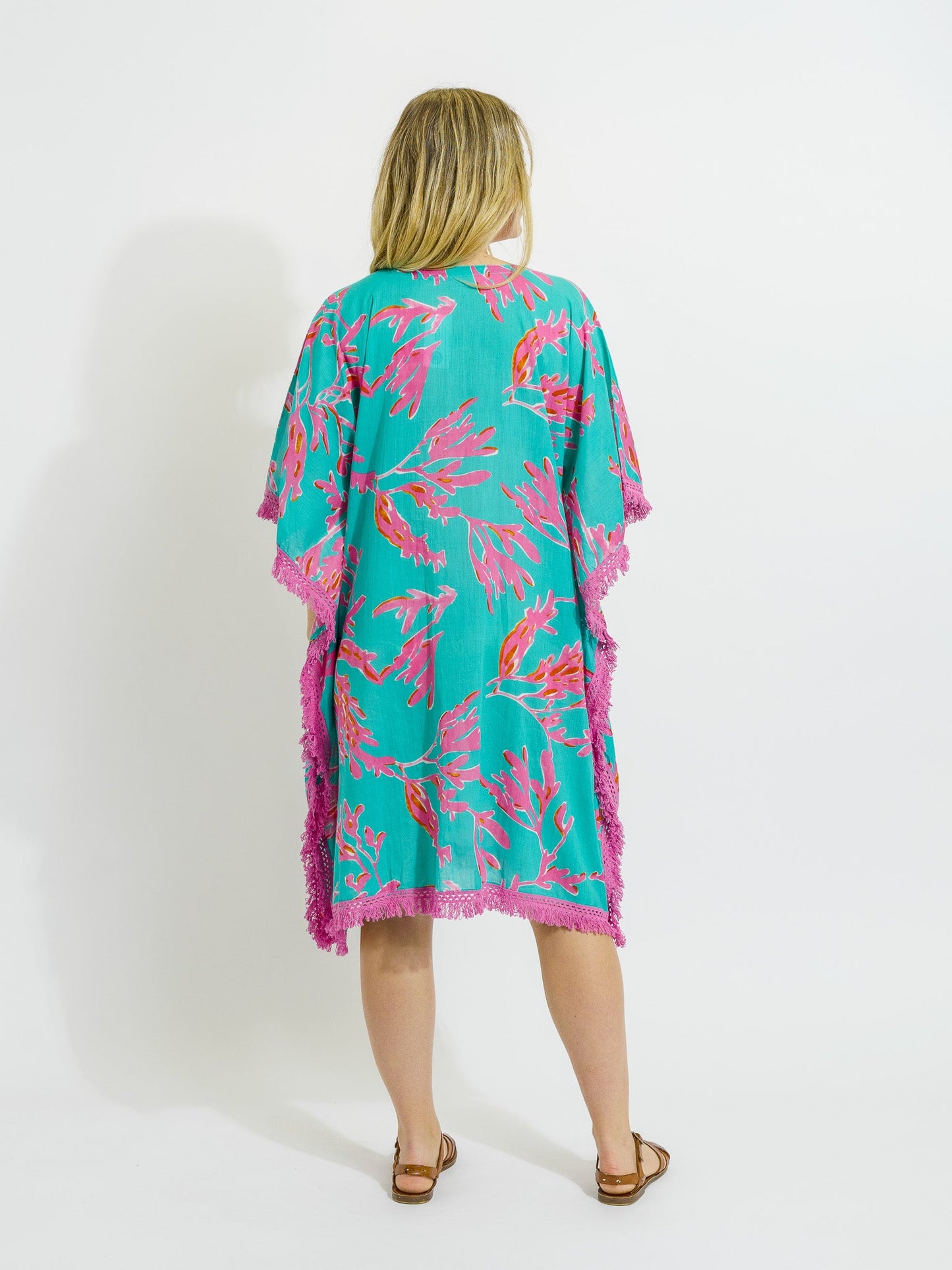 Bedarra Kaftan in Pink Coral