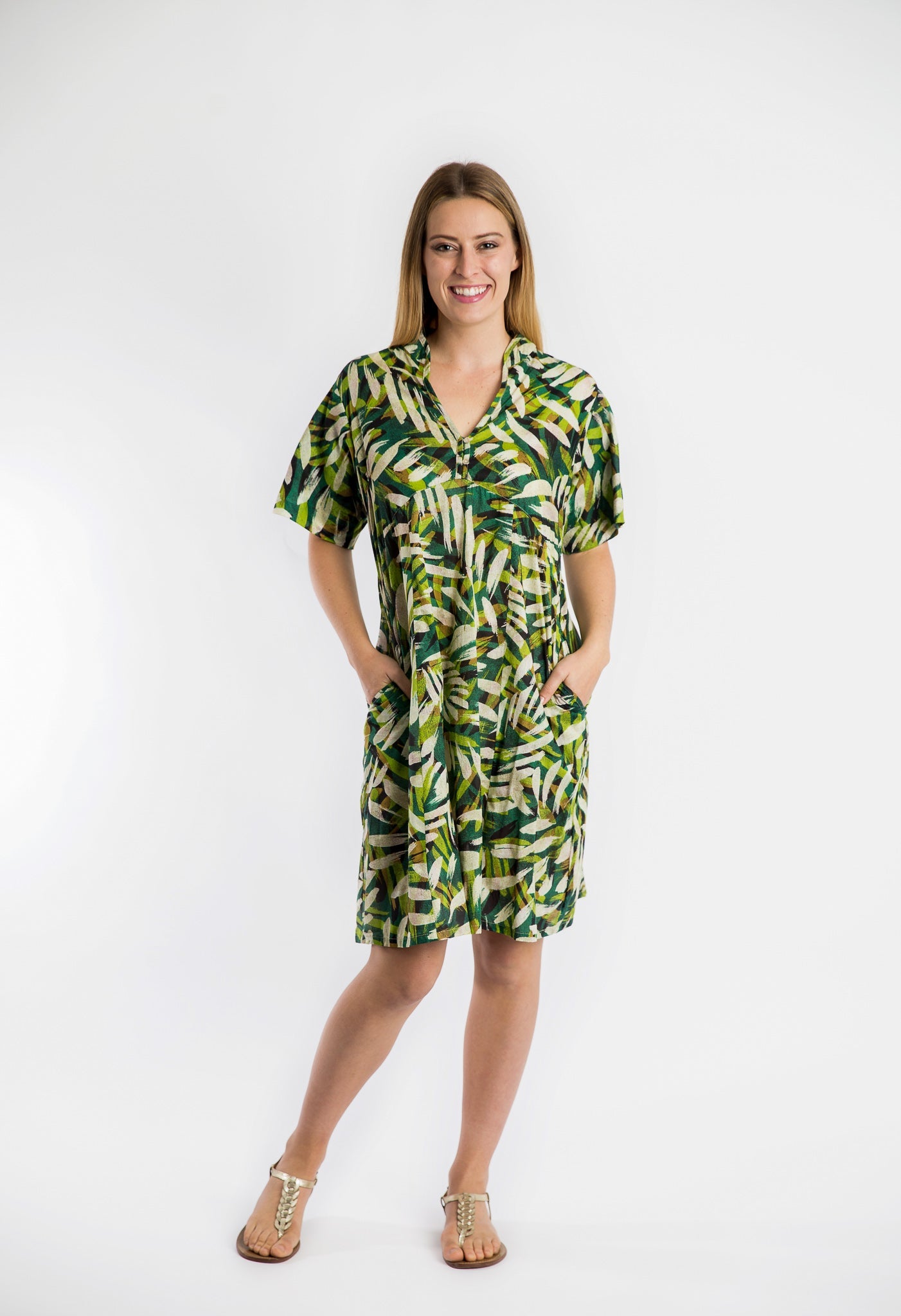 Mareeba Dress in Green brush