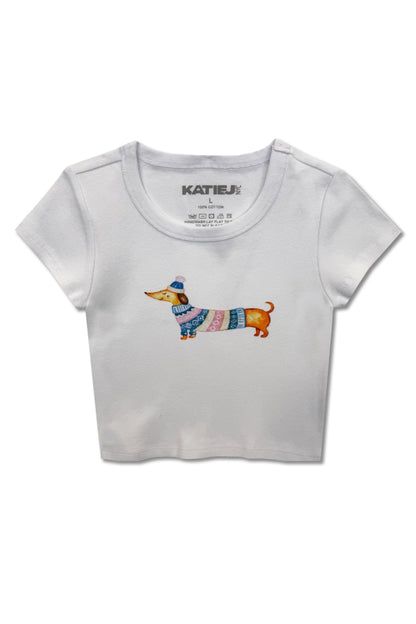 TWEEN DACHSHUND GRAPHIC TEE