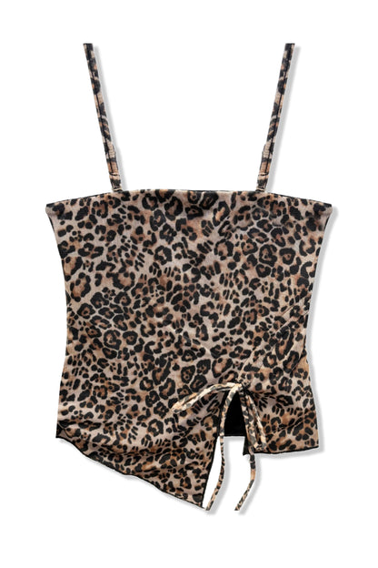 TWEEN DARIAN PRINTED WRAP LOOK TUBE TOP - FINAL SALE