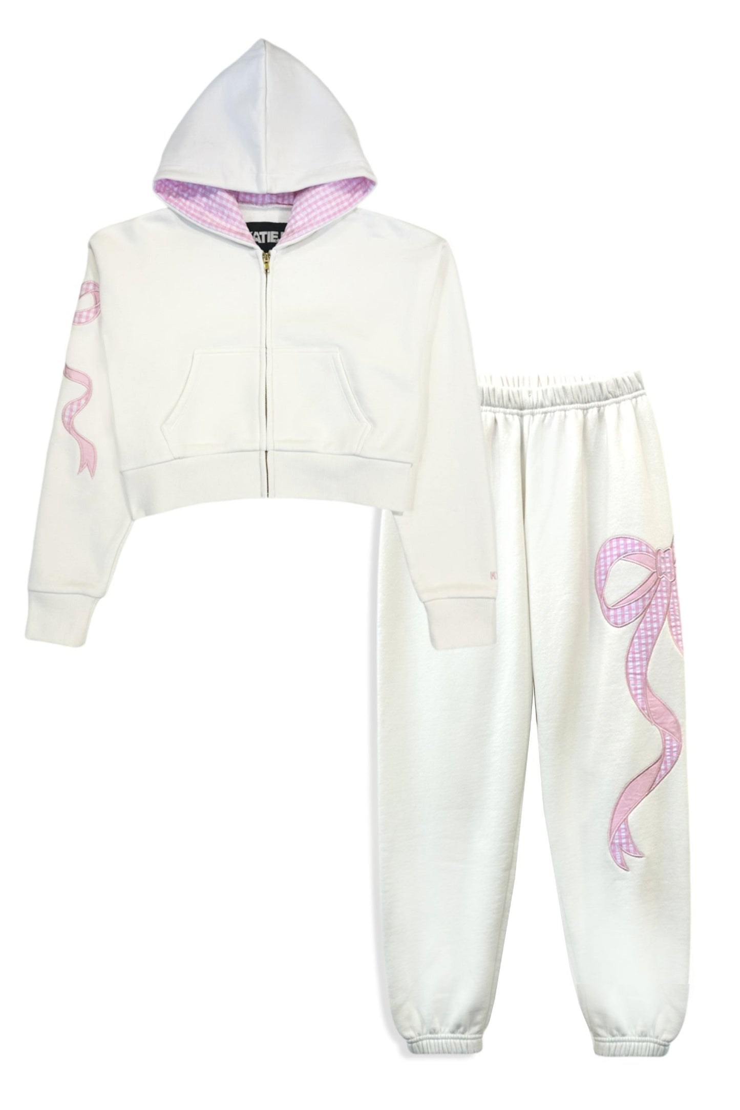 JUNIOR DYLAN BOW APPLIQUE ZIP HOODIE