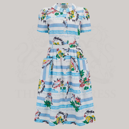 Daphne Dress in Cotton Seaside Print