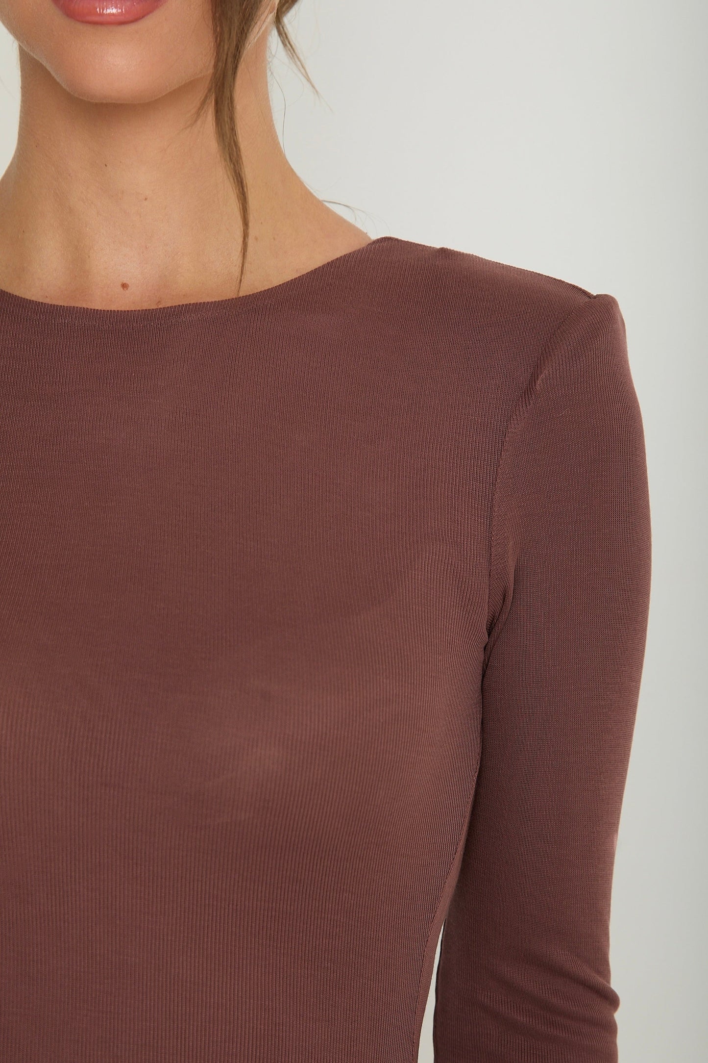 Naomi Ruched Drape Dress | Mauve