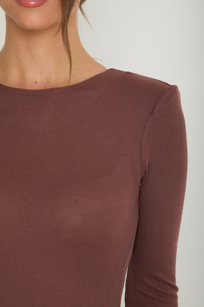 Naomi Ruched Drape Dress | Mauve