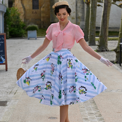 Isabelle Skirt in Cotton Seaside Print