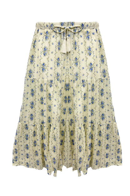 TWEEN ESME PRINTED TIERED MAXI SKIRT - FINAL SALE