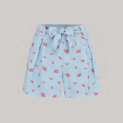Emma Tap Shorts in Powder Blue Rose