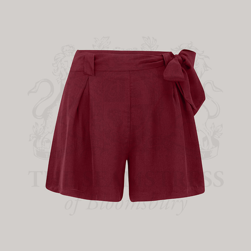 Emma Tap Shorts in Windsor Wine