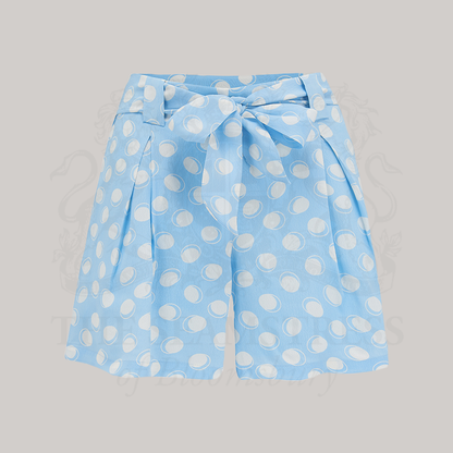 Emma Tap Shorts in Sky Blue Moonshine