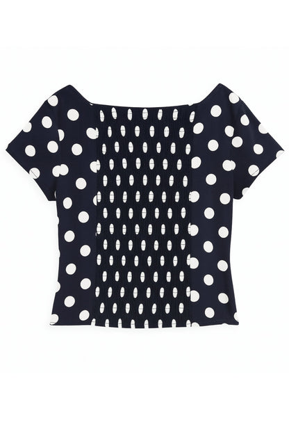 TWEEN FERN PRINTED RETRO BELTED TOP - FINAL SALE